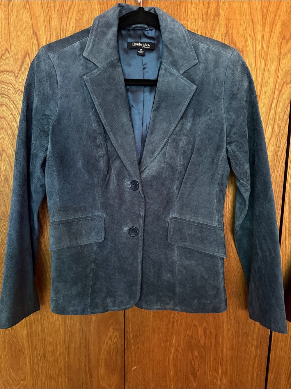 Chadwicks Blue Suede Blazer Jacket